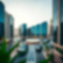 A panoramic view of Central Downtown Arjan showcasing its architectural beauty.