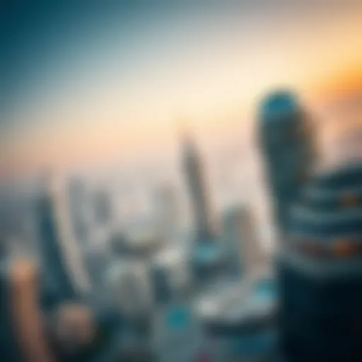 Aerial view of Abu Dhabi skyline showcasing iconic architecture