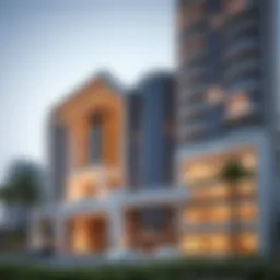 Exterior view showcasing the modern architecture of Damac Chic Tower