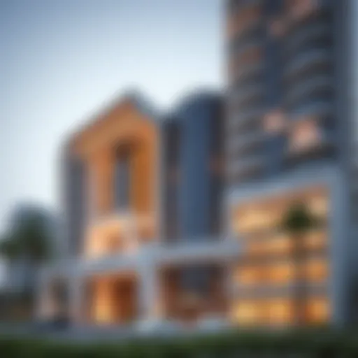 Exterior view showcasing the modern architecture of Damac Chic Tower