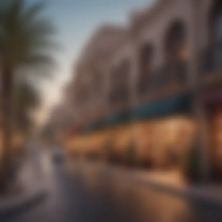 The vibrant streets of Dubai Al Seef filled with cultural elements