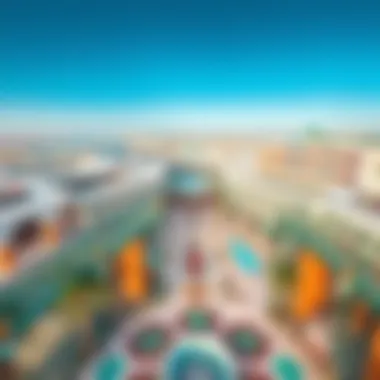 Aerial Perspective of Dubai Mall Aerial view of Dubai Mall showcasing its vastness