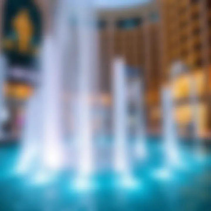 The stunning fountain display outside Dubai Mall