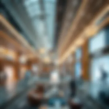 Luxurious Interior of Dubai Mall Interior design showcasing luxury retail