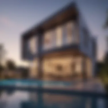 Modern Architectural Marvel of Elz Residence Arjan Sleek exterior view of Elz Residence Arjan showcasing modern architectural design