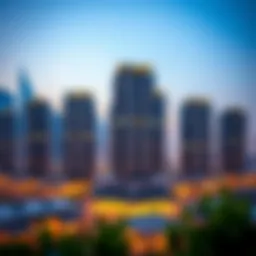 Stunning skyline of Al Khawaneej Heights showcasing modern architecture