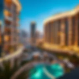 Luxurious apartment view in Dubai