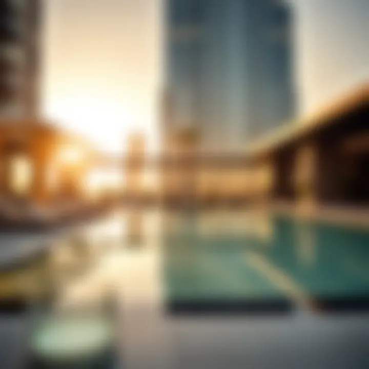 Amenities available in Burj Khalifa including pools and fitness areas