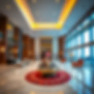 Luxurious lobby interior of Silver Tower featuring modern decor
