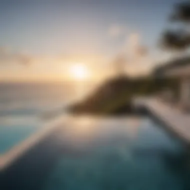 Luxurious infinity pool overlooking the beach