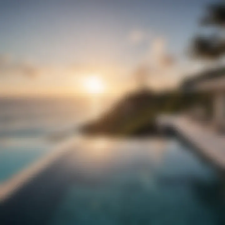 Luxurious infinity pool overlooking the beach