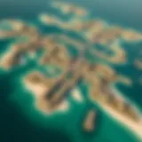 Aerial view of the Islands of the World project showcasing its unique layout