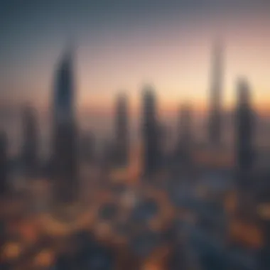 Scenic view of Dubai skyline with hotel apartments in the foreground