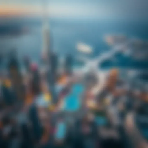 Aerial view of Dubai's luxury skyline