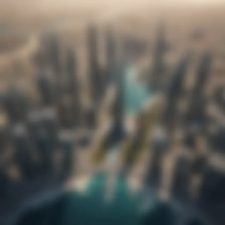 Stunning aerial view of Dubai from Burj Khalifa