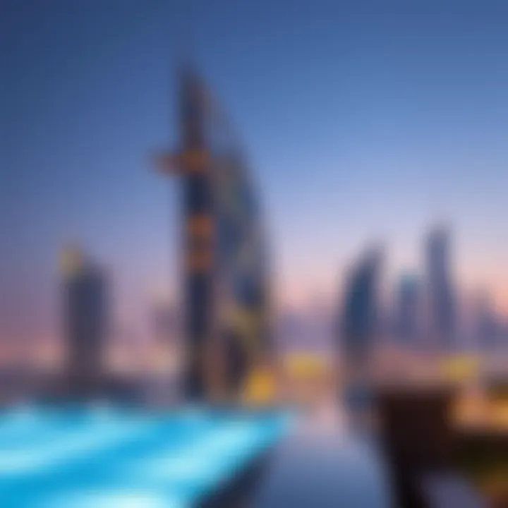 Stunning view of the Fairmont Residences against the Dubai skyline