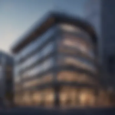 Architectural Elegance of the Iridium Building Stunning facade of the Iridium Building showcasing modern architecture