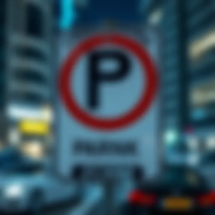 Parking sign indicating free parking zone in Dubai Marina