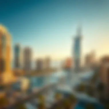 Scenic View of Dubai Marina Scenic view of Dubai Marina showcasing luxury apartments