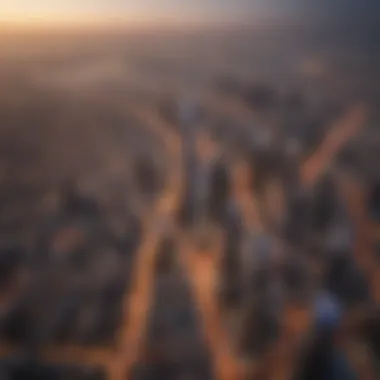 Panoramic view from the top floor of Al Masaood Tower