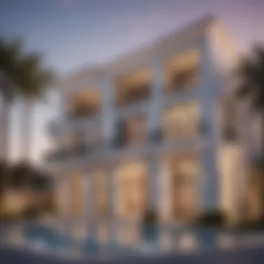 Architectural Elegance of Noya Viva Luxurious residential facade of Noya Viva