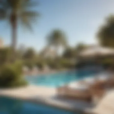 Relaxing Poolside Experience at Oasis Hotel Apartments A stunning pool area surrounded by lush landscaping at Oasis Hotel Apartments