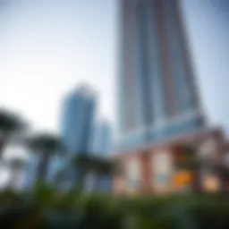 Stunning architectural view of Omniyat Tower showcasing its modern design