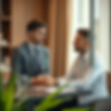 Real Estate Consultation Real estate agent discussing with a client