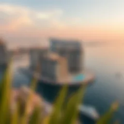 Aerial view of Seascape Mina Rashid showcasing the waterfront lifestyle