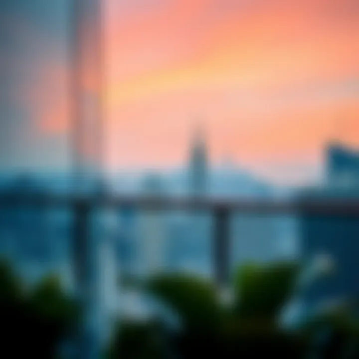 City skyline view from a luxury apartment