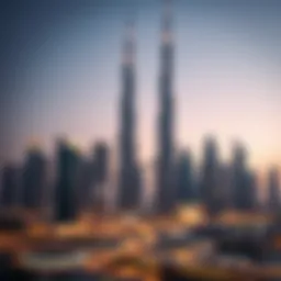 Stunning skyline view showcasing Dubai's financial towers