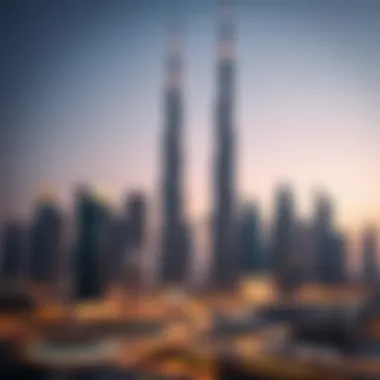 Stunning skyline view showcasing Dubai's financial towers