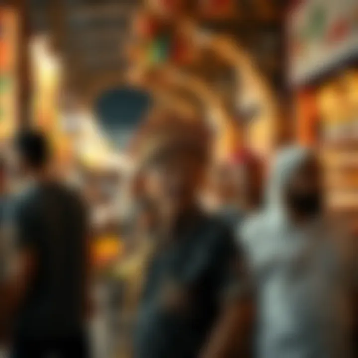 Cultural festival in a market highlighting local heritage
