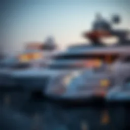 Luxurious yachts docked at UAQ Marina