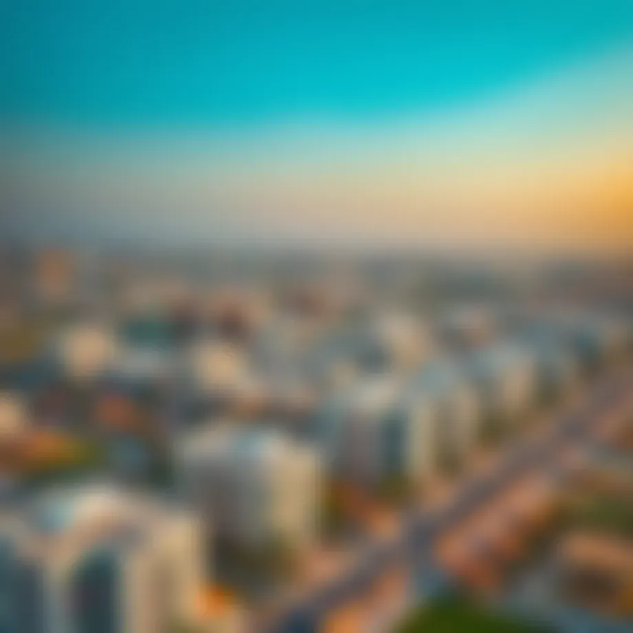 Aerial view of Dubai Land showcasing residential buildings